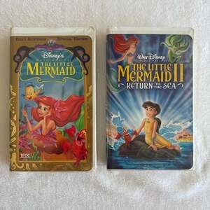 Disney's The Little Mermaid I & II VHS Set Masterpiece Special Edition